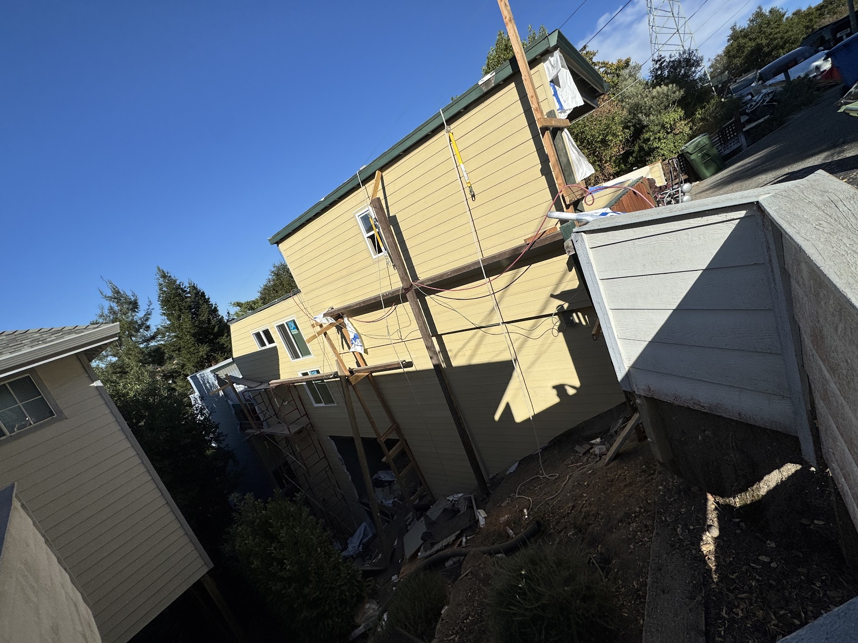 New cement fiber siding going on